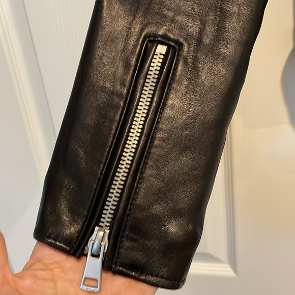 Belle Vere Leather Moto Jacket Size L - Picture 7 of 16